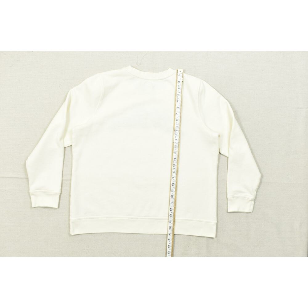 LL Bean Crewneck Sweatshirt Mens XL White Signature Script Logo Cotton Blend - Picture 3 of 8